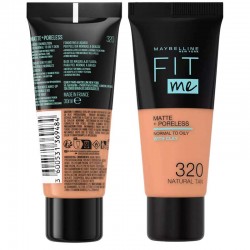 Fit Me Fond de Teint Mat&Poreless - 320 Naturel Tan - Maybelline New